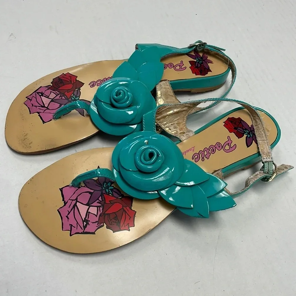 Poetic licence blue flower sandals